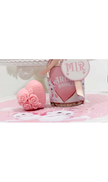 Trusou de botez roz brodat inspirat din desenul animat Pisicile Aristocrate cu pisica Marie 28